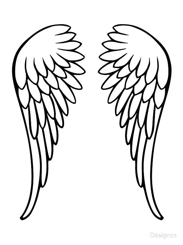 600x800 Angel Drawing Template