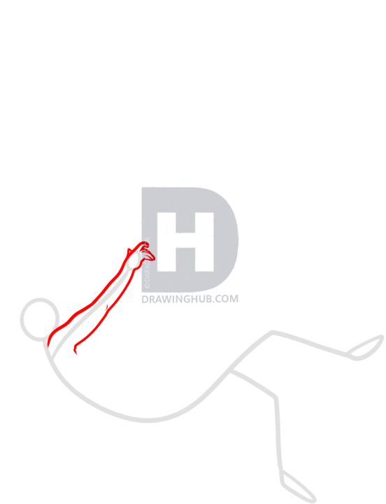 552x720 How To Draw A Falling Angel, Step