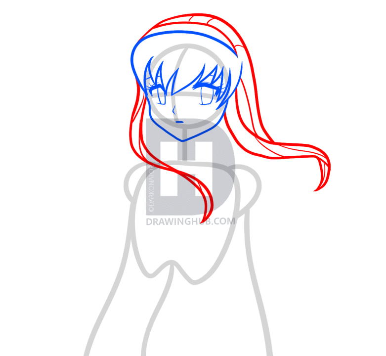 781x720 How To Draw An Anime Angel, Angel Girl, Step