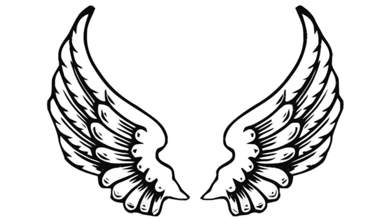 1280x720 Easy Drawings Angel Wing