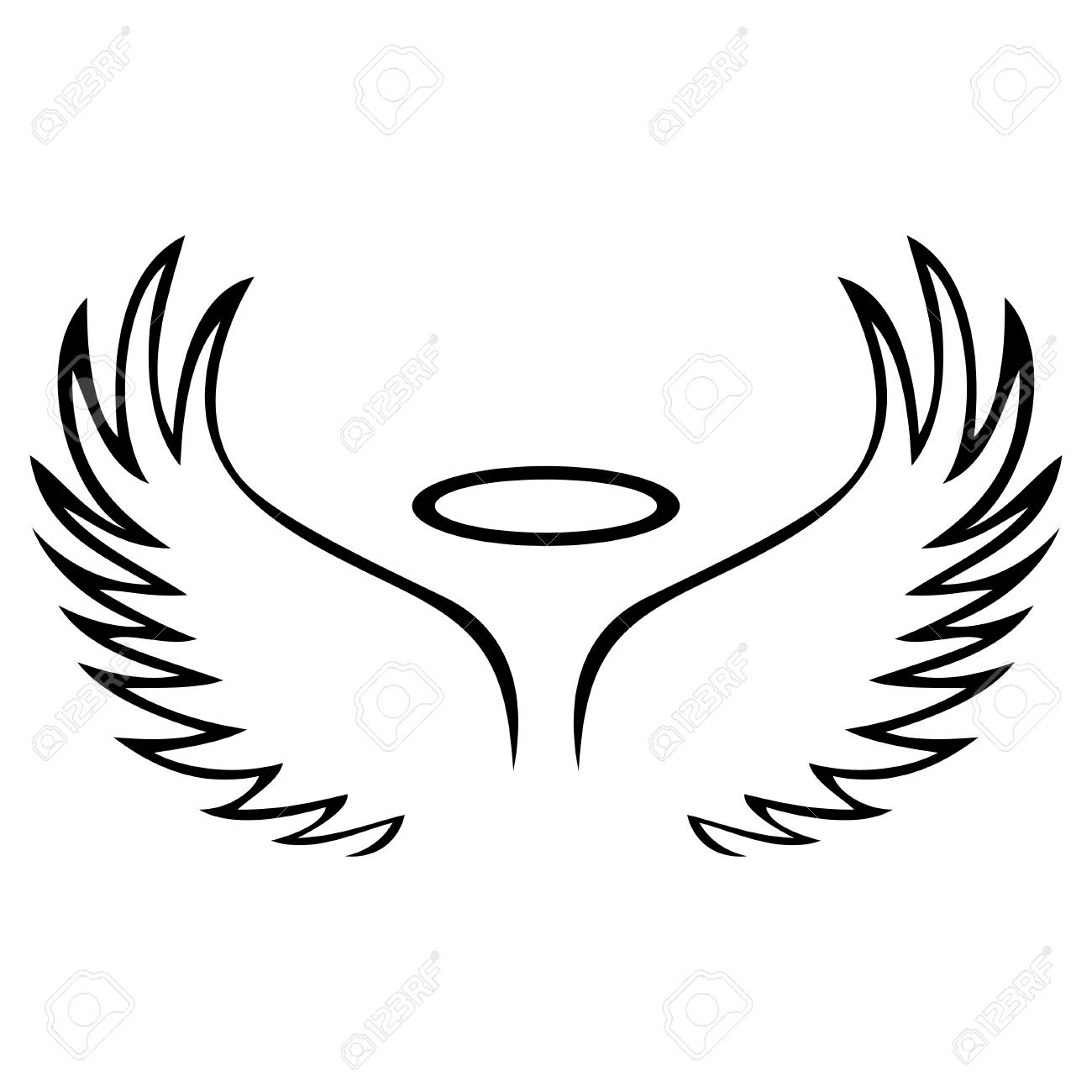 1300x1300 Angel Wings Drawing Los Angeles A Simple Free Easy Baby Art