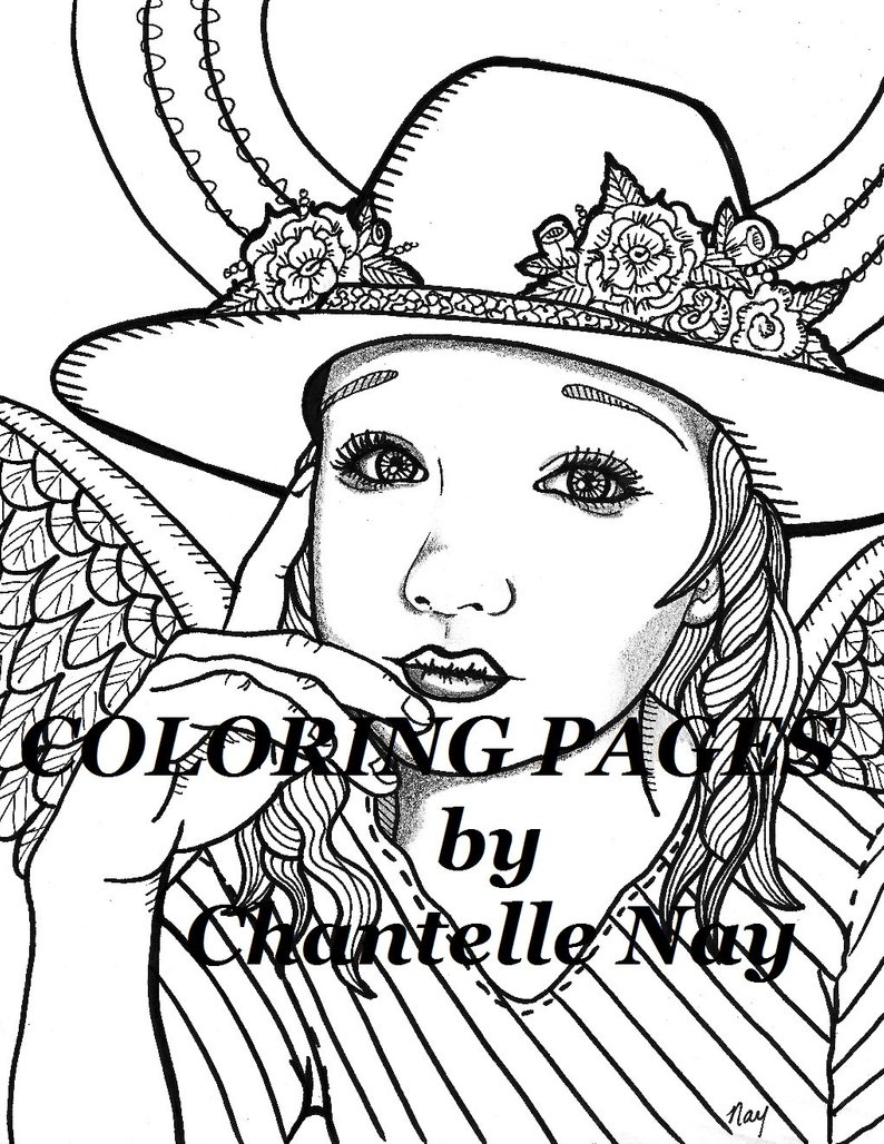 794x1028 Cowgirl Angel Coloring