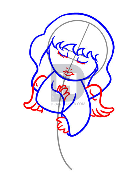 478x600 How To Draw A Simple Angel, Step
