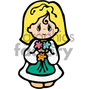 300x300 Angel Girl Vector Art Clipart Royalty Free Clipart