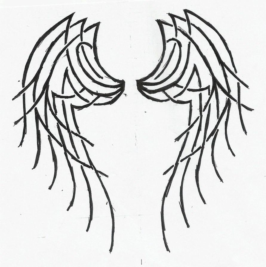 891x896 Angel Wings And Halo Drawing Reference Vector Free Download Demon