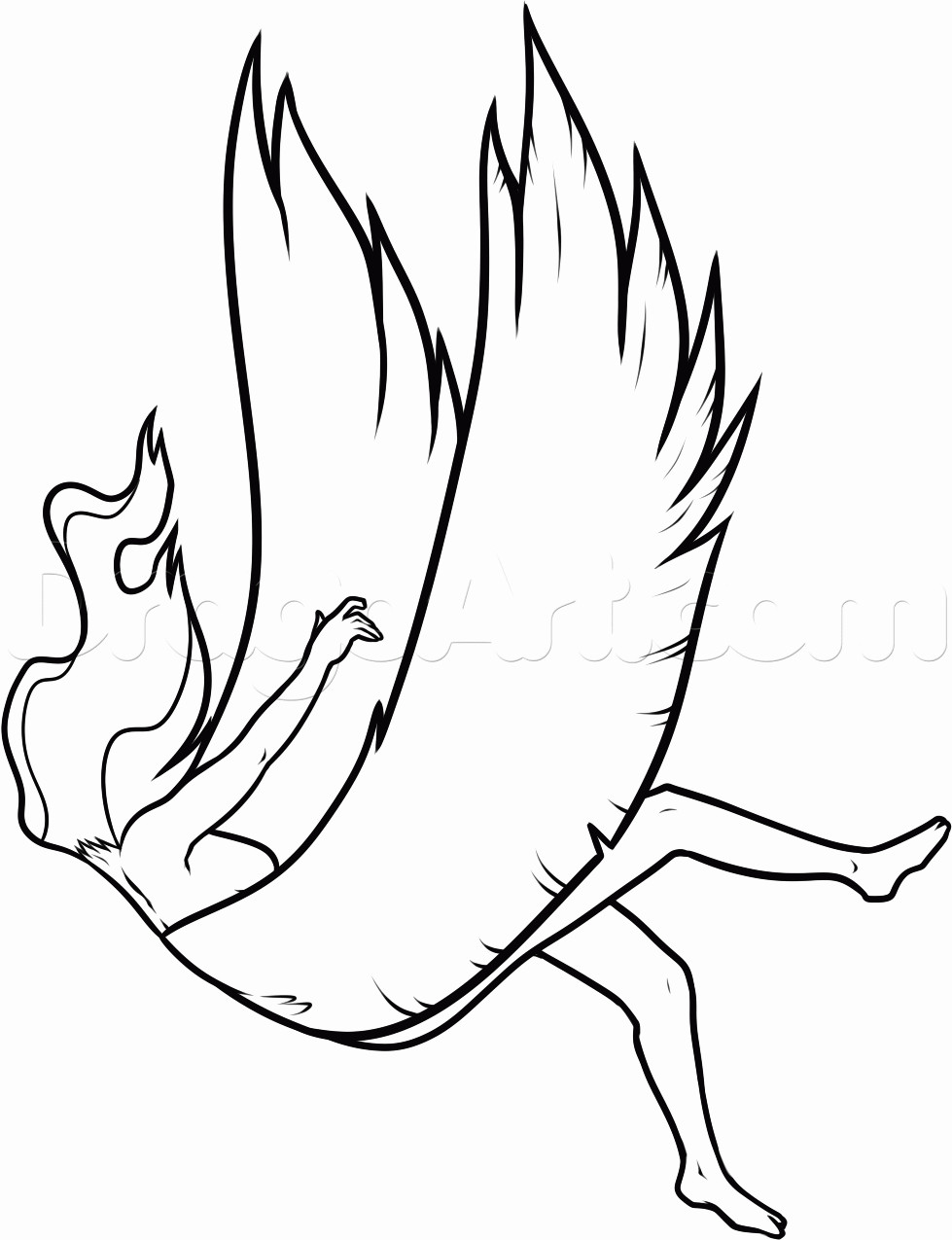 979x1275 Angel Wings Line Art Drawing And Halo Demon Back Reference Images