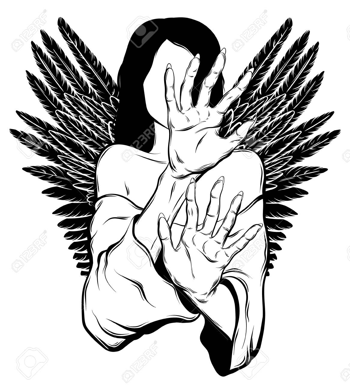 1166x1300 Angel Drawing Template Free Line Download Clip Art