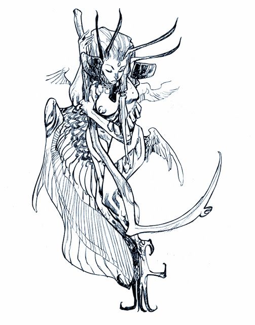 503x640 Eric Canete An Angel Of Death Commission Bampw Art Drawings