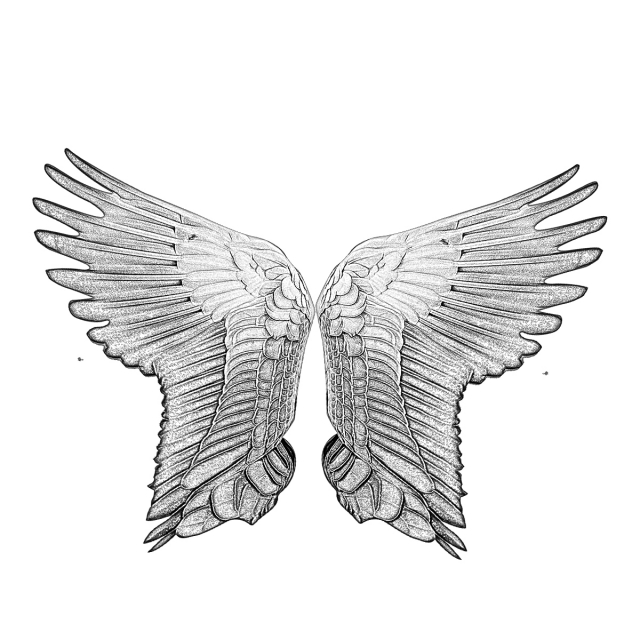 640x640 wings wings drawing angel wings drawing t