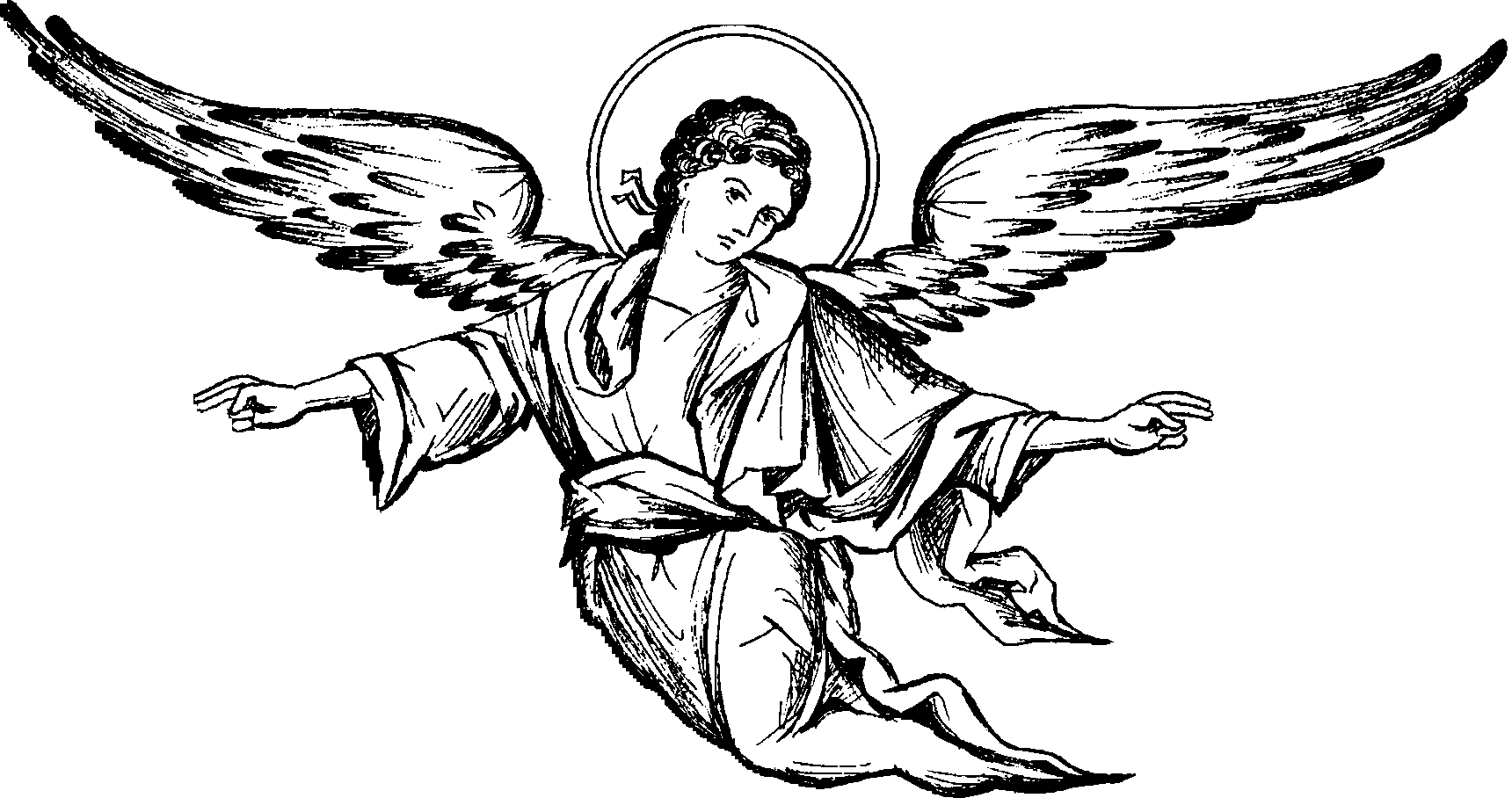 1720x908 Angel Drawing Png Png Image