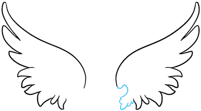 412x229 Angel Wings Drawing Transparent Png Clipart Free Download