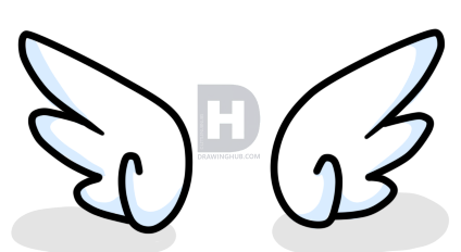 424x232 How To Draw Chibi Angel Wings, Step