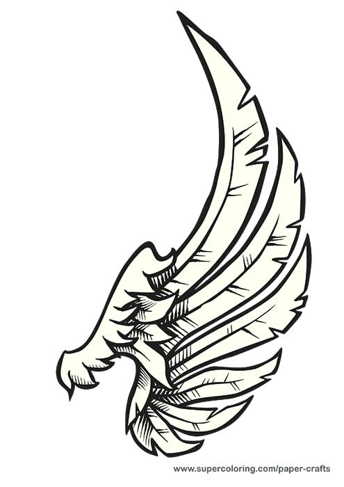 495x700 Angel Wings Template Free