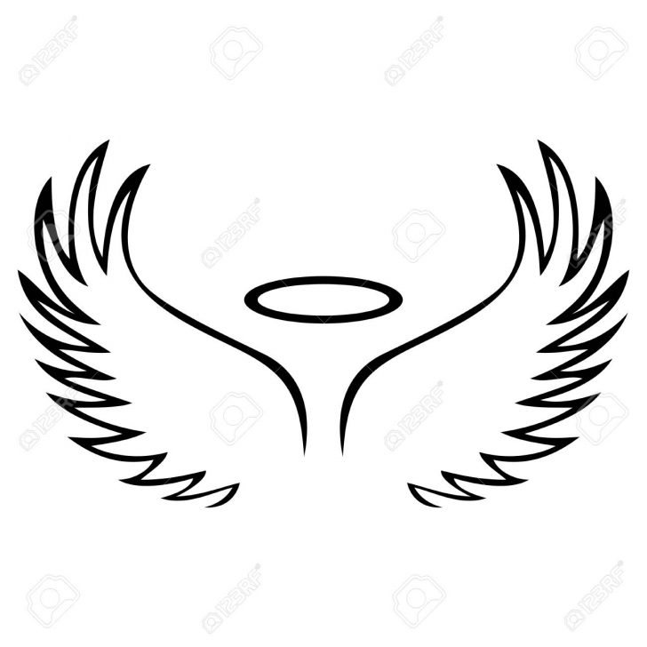 728x728 Angel Wings Charcoal Images Corel Draw Dark Anime Best Easy
