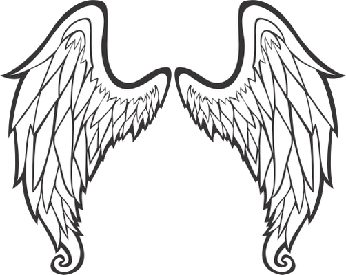 Angel Wings Drawing Outline | Free download on ClipArtMag