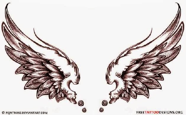 629x391 Wonderful Angel Wings Tattoo Design Tattoo Ideas