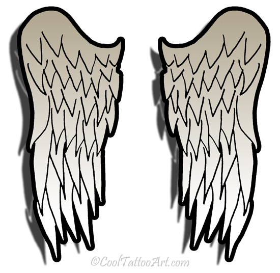 550x536 Angel Wing Tattoos Art Designs Cooltattooarts