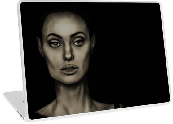 558x400 Angelina Jolie Noir Laptop Skins