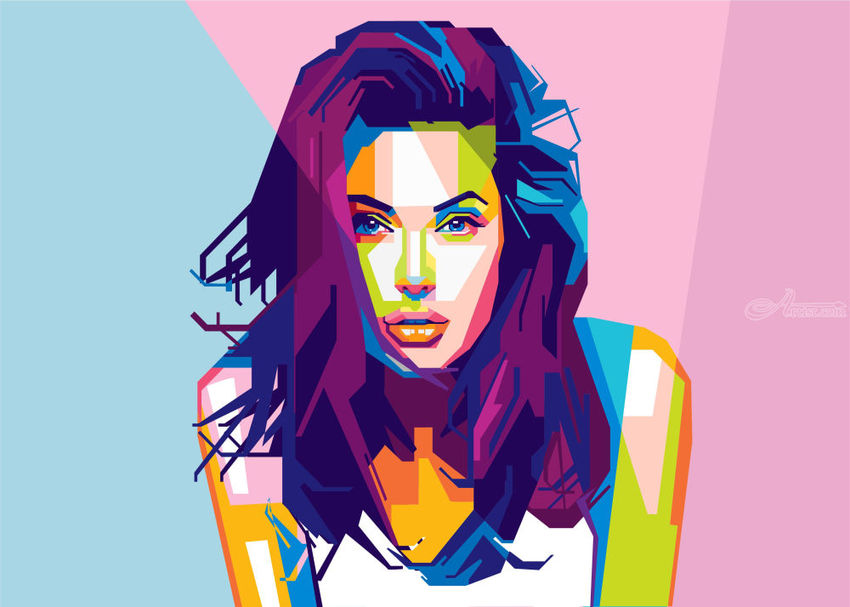 850x607 Angelina Jolie Wpap Digital Art Computer Art, Graphic