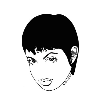 400x400 Celebrity Portrait Icons Bold Line Illustration Style Natalie Ex