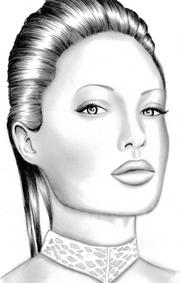 353x550 Portrait Of Angelina Jolie