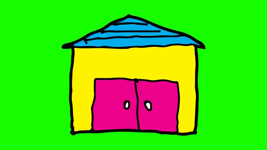 852x480 Kids Drawing Green Screen With Stock Footage Video