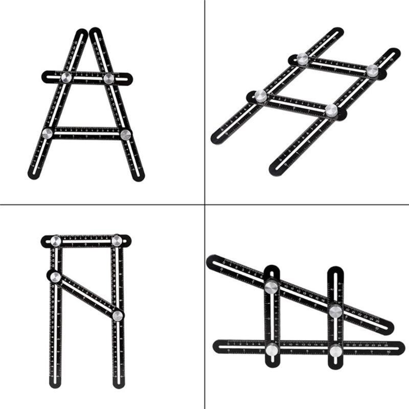 800x800 Practical Metal Four Folding Ruler Builders Drawing Measure Angle