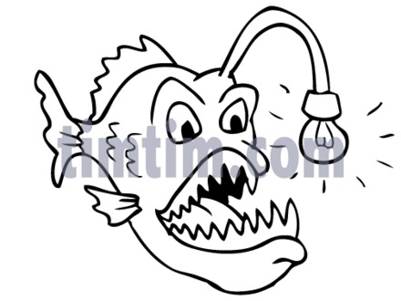 440x330 angler fish coloring pages, luminescene angler fish coloring