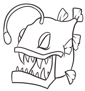 282x302 How To Draw An Anglerfish, Step
