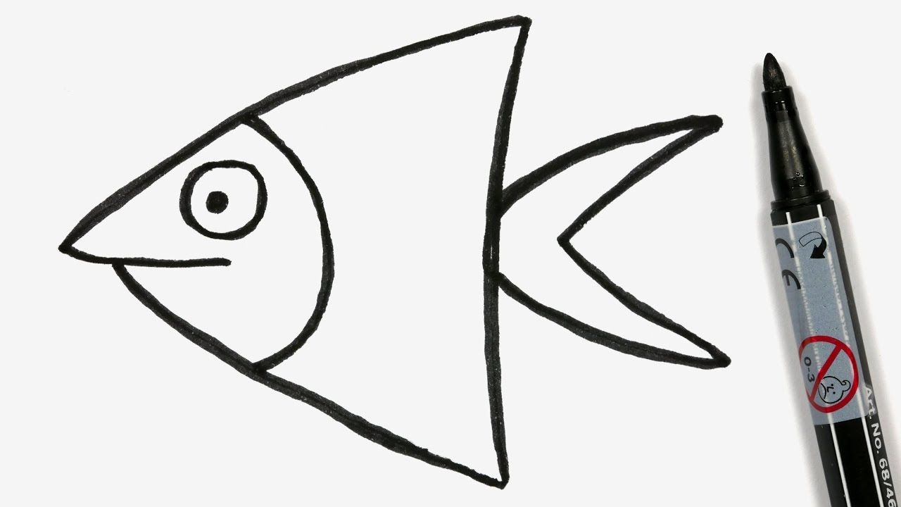 1280x720 simple fish drawing easy to draw best attachments