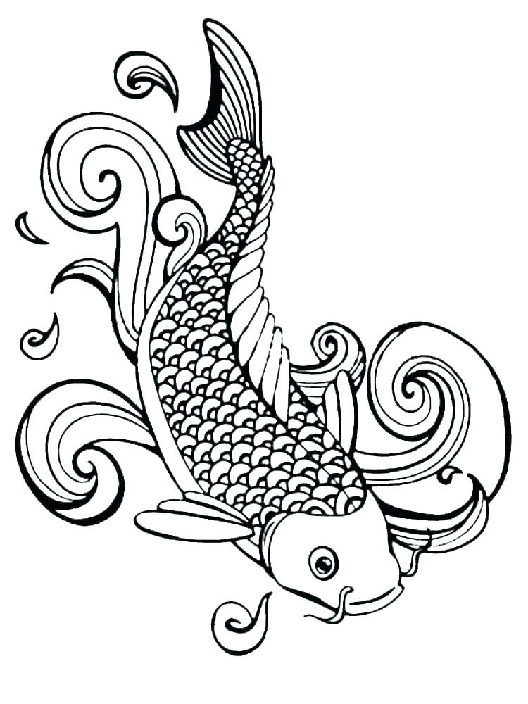 750x1000 Drawing Angler Fish Coloring Pages