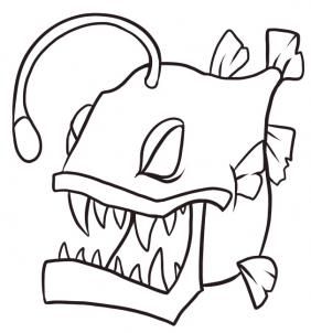 282x302 How To Draw An Anglerfish Step Art How To Draw Drawings