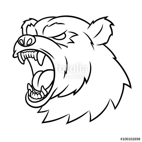 Angry Bear Drawing | Free download on ClipArtMag