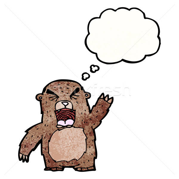 600x600 Angry Bear Cartoon Vector Illustration Lineartestpilot