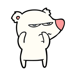 300x300 Angry Bear Polar Cartoon Royalty Free Stock Image