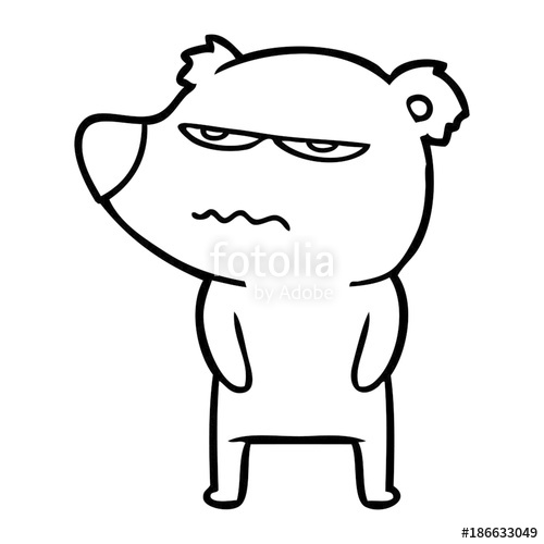500x500 Angry Bear Polar Cartoon Stock Image And Royalty Free Vector