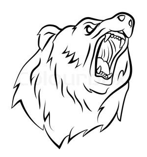 300x320 Roaring Angry Bear Cartoon Angry Bear Alaska Trip Bear