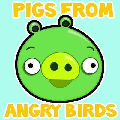 400x400 How To Draw Green Pig From Angry Birds Game In With Easy Step