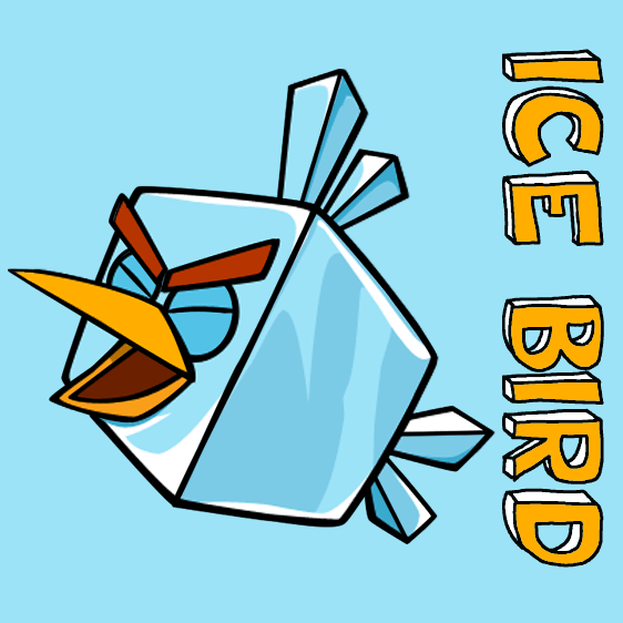 562x562 How To Draw Ice Bird From Angry Birds Space With Easy Step