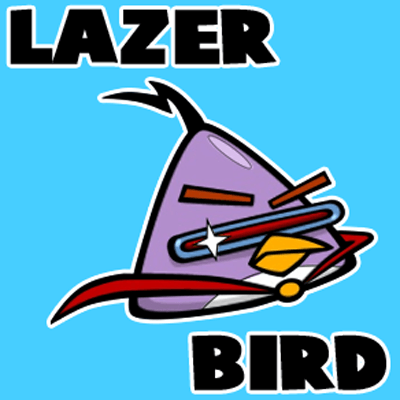 400x400 How To Draw Lazer Bird From Angry Birds Space With Easy Step