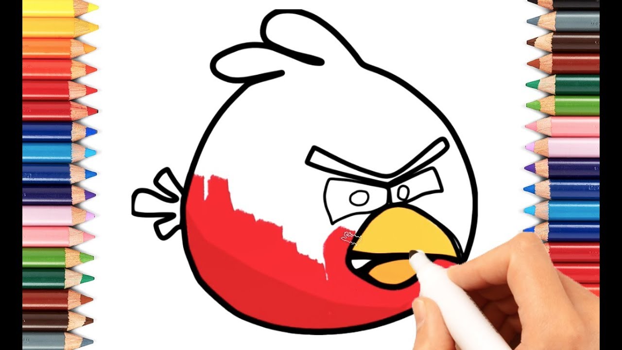 1280x720 How To Draw Angry Bird Drawing Step