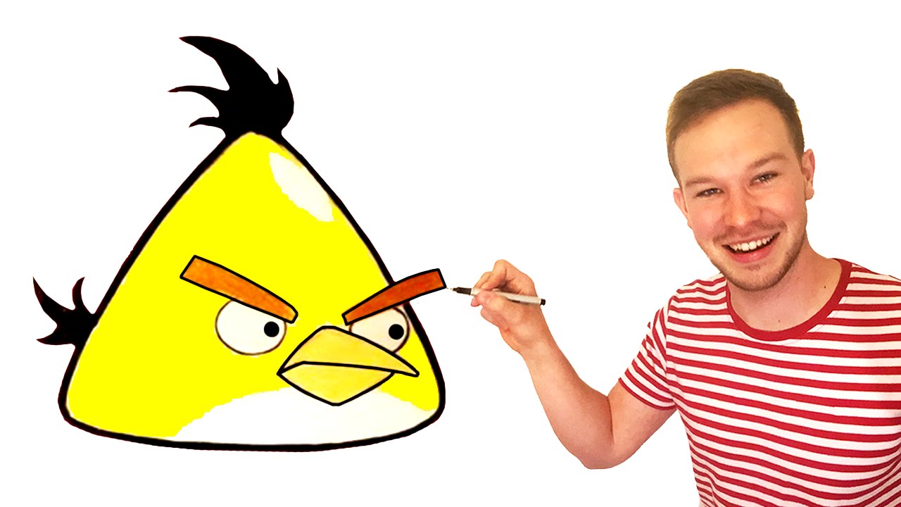 1280x720 How To Draw Chuck From Angry Birds Facedrawer