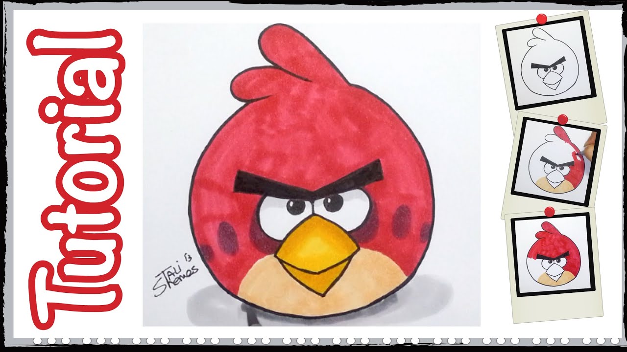 1280x720 How To Draw A Red Angry Bird Step