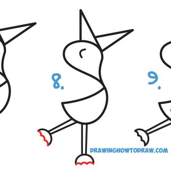 336x336 Red Angry Bird Drawing Step