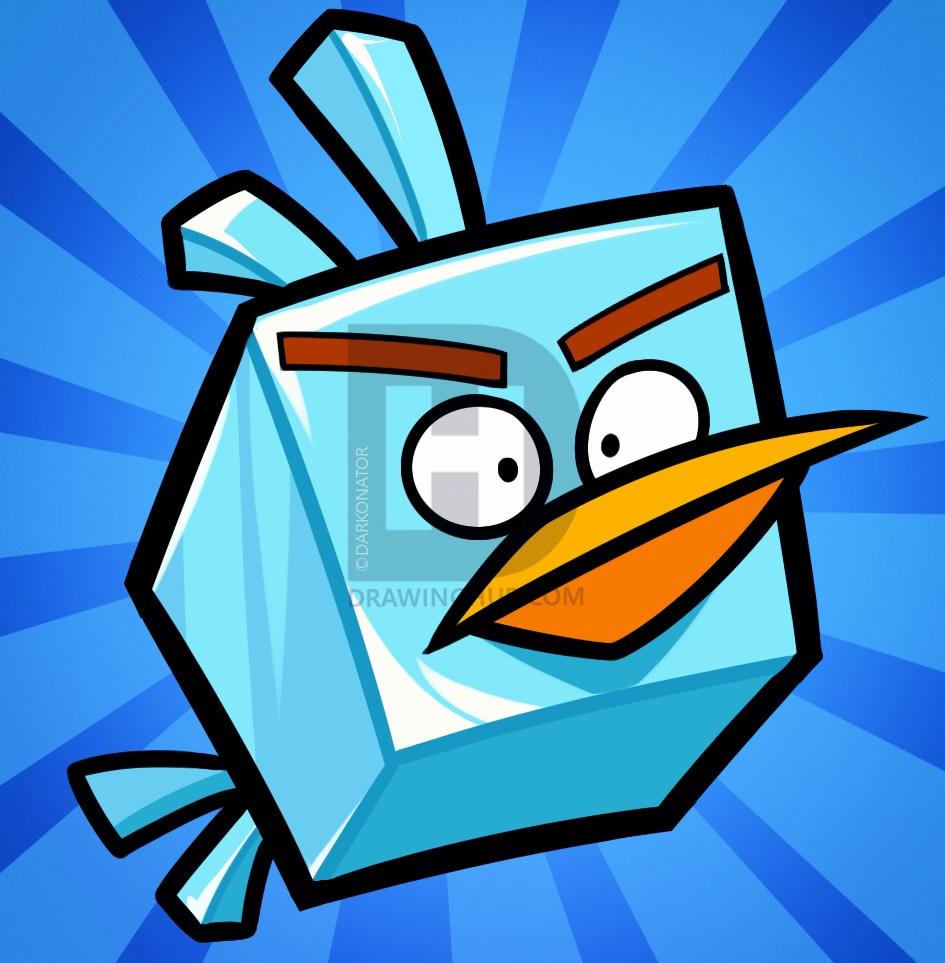 945x963 How To Draw An Ice Bird, Angry Birds Space, Step