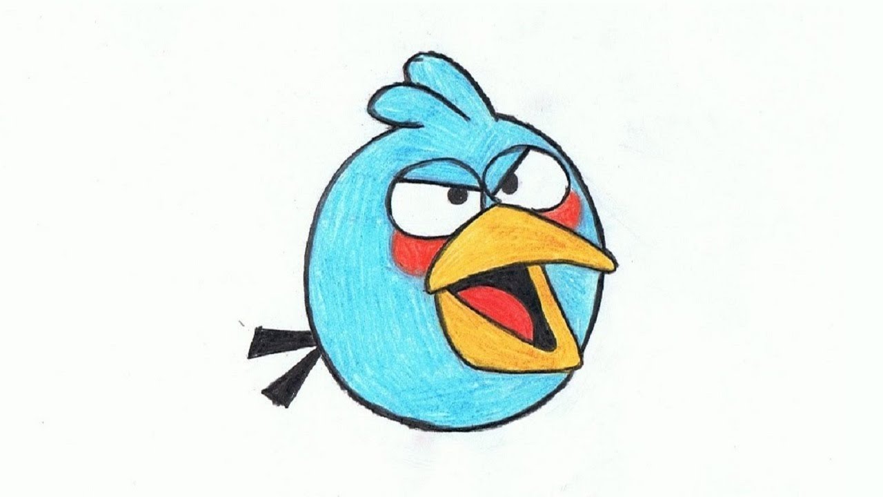 1280x720 How To Draw The Blue Angry Bird