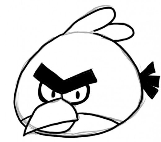 520x457 How To Draw Angry Birds Feltmagnet