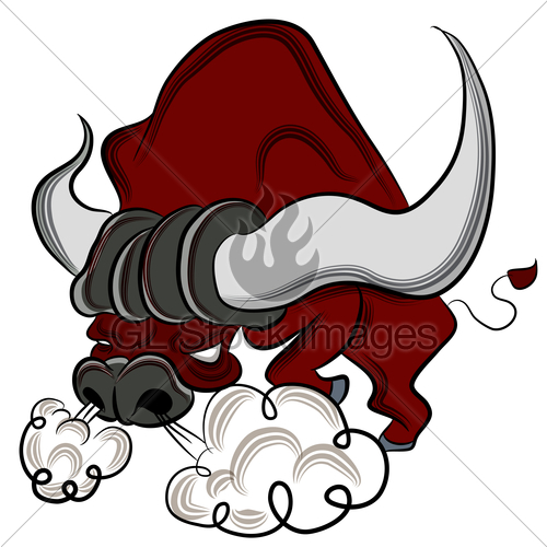 500x500 Bull Drawing Gl Stock Images