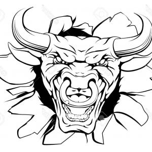 300x300 Head Of Angry Bull Vector Clipart Soidergi