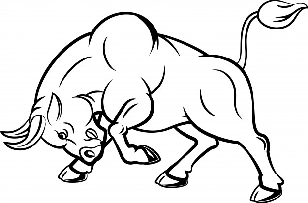 626x413 Illustration Of Angry Bull With Attacking Pose Vector Premium